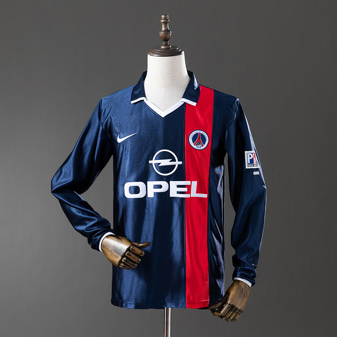 PSG 01/02 Titular Manga longa Retrô Camisa S-XXL, foto 1