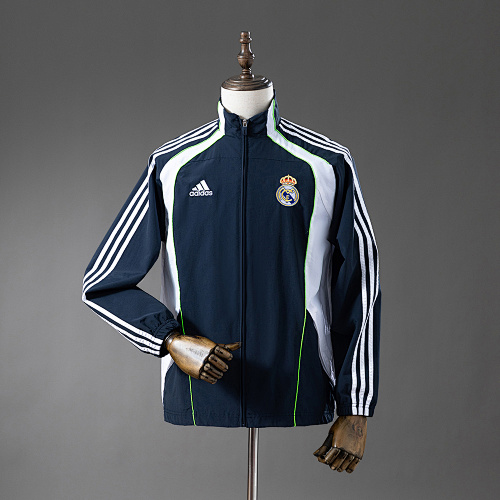 Real Madrid Windbreaker - Navy Blue & White S-XXL