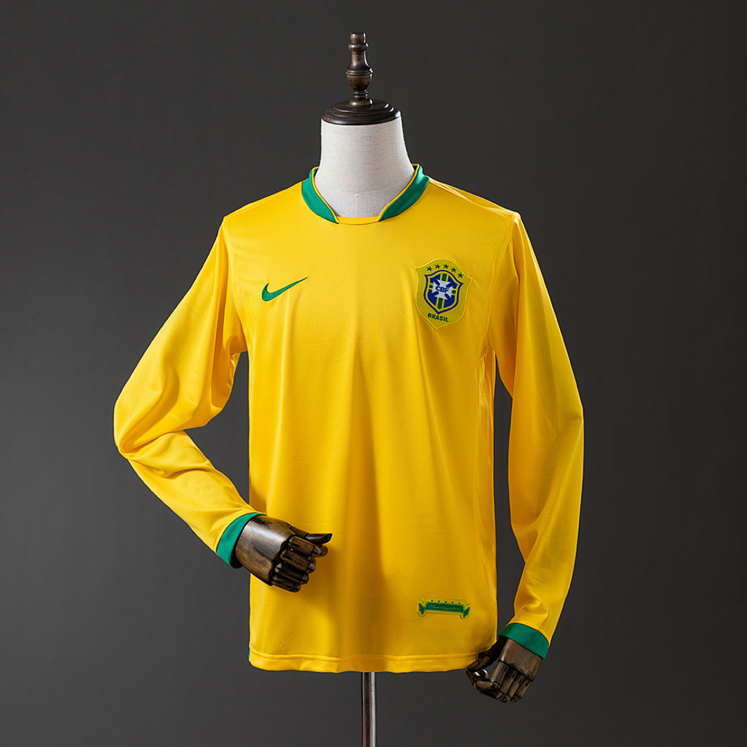 Brazil 2006 Titular Manga longa Retrô Camisa S-XXL, foto 1