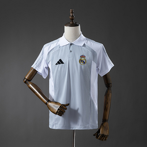 Real Madrid 25/26 POLO - Grey & White S-XXL