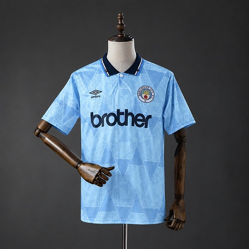 Retrô Manchester City 89/91 Titular Camisa S-XXL