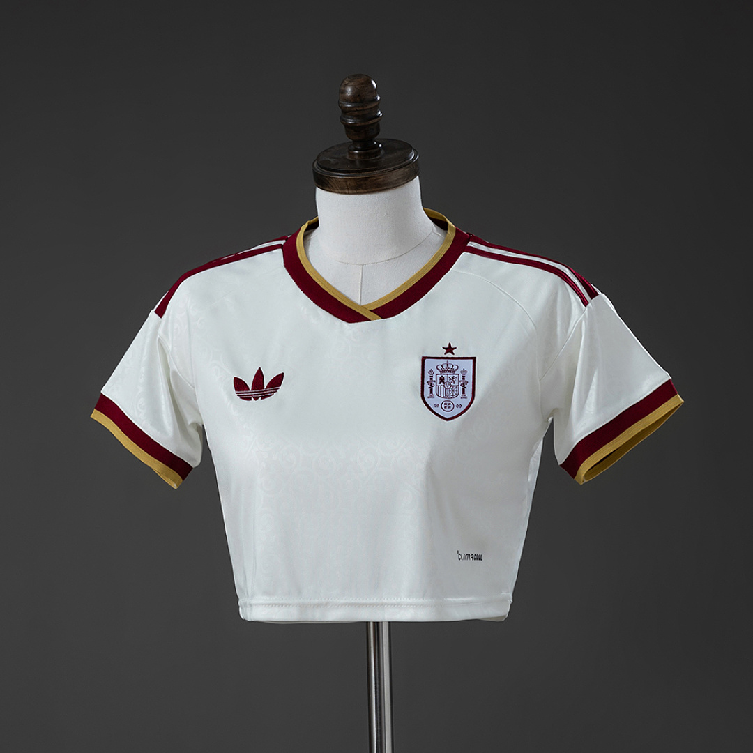 Spain 2026 Titular Feminina Crop Top Style Camisa S-XXL, foto 1
