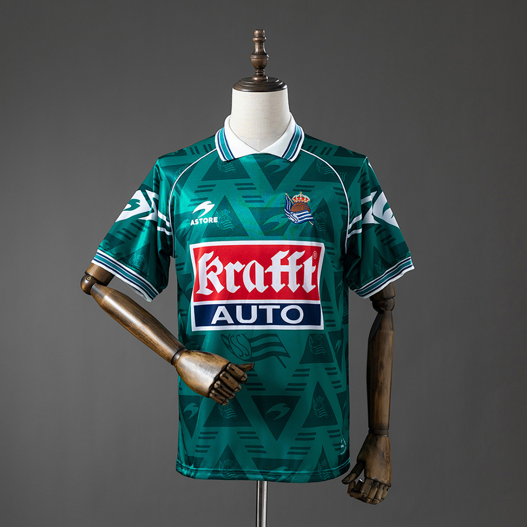 Real Sociedad 95/96 Retrô Visitante Camisa S-XXL, foto 1