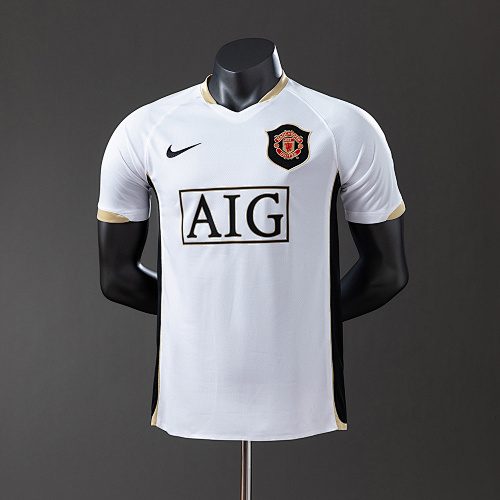 M-U 06/07 Visitante Versão jogador Retrô Camisa S-3XL