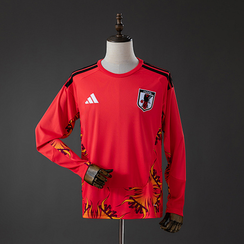 Japan 2026 Goleiro - Red Manga longa Camisa S-4XL