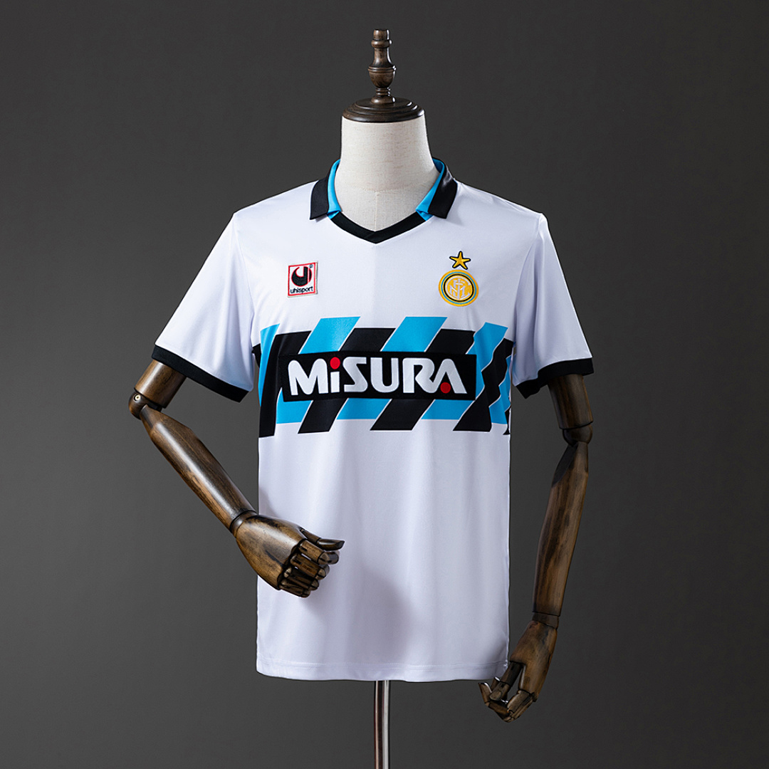 Inter Milan 90/91 Visitante Retrô Camisa S-XXL, foto 1