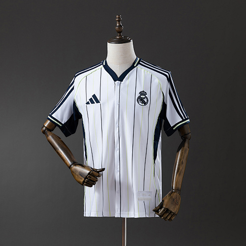 Real Madrid 25/26 Baseball - White Camisa S-4XL