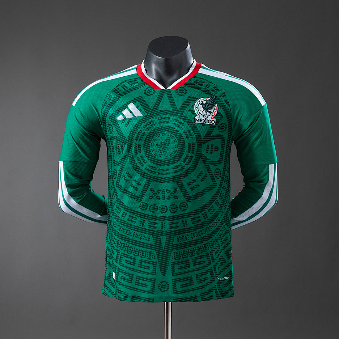 Mexico 2026 Titular Manga longa Versão jogador Jerseys S-4XL, foto 1