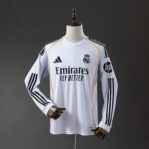 Real Madrid 25/26 Titular Manga longa Camisa S-4XL