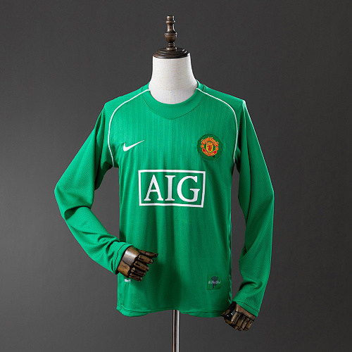 M-U 07/08 Goleiro Manga longa Retrô Camisa S-XXL