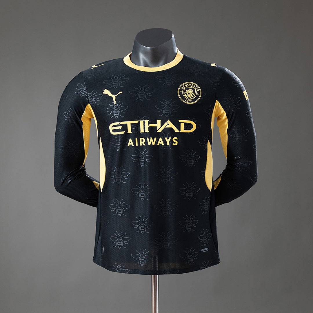 Manchester City 26/27 Terceira Versão jogador Manga longa Camisa S-3XL, foto 1