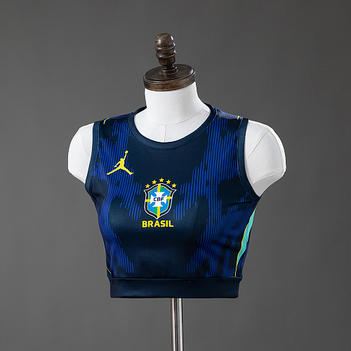 Brazil 2026 Visitante Feminina Crop Top Style Tank Top S-XXL