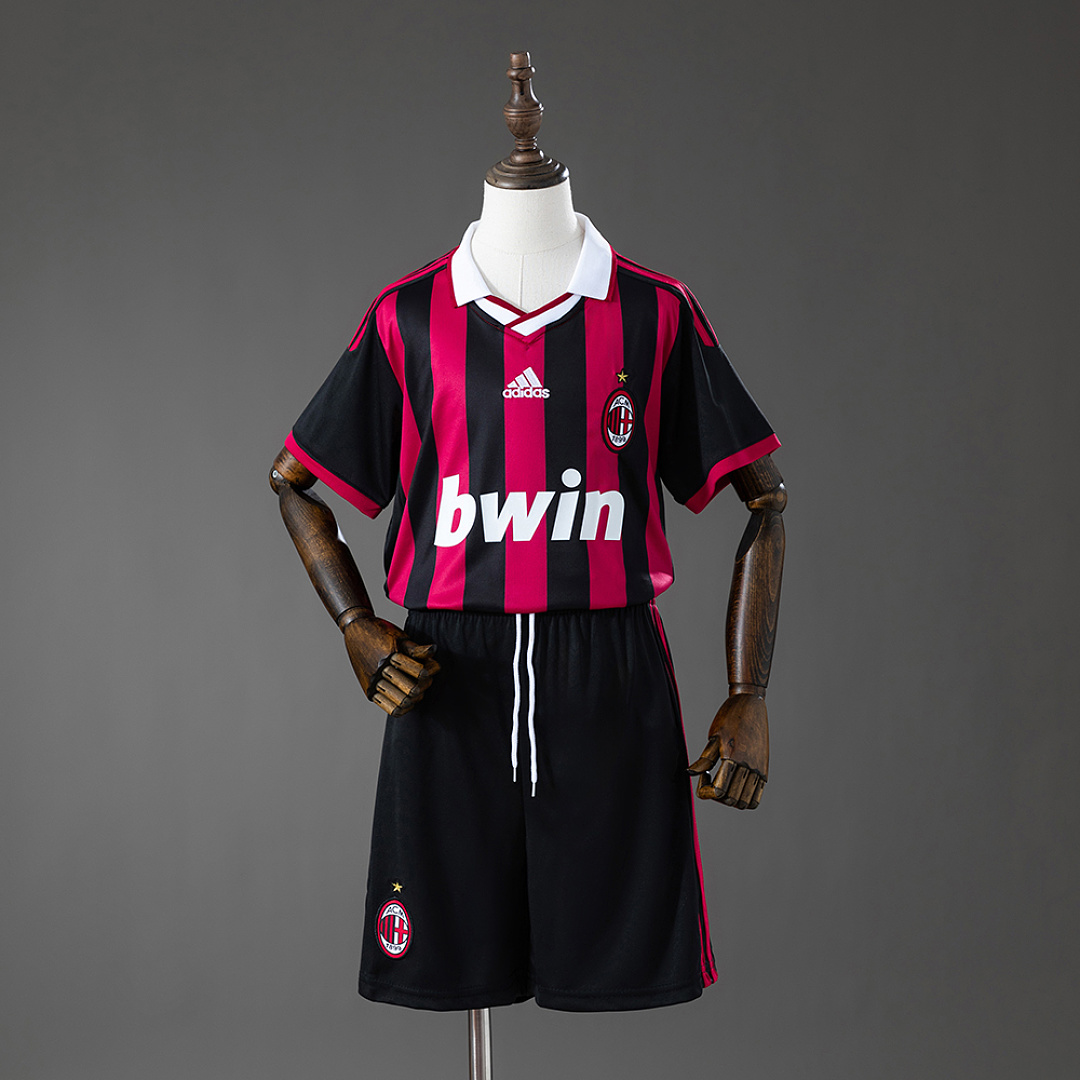 AC Milan 09/10 Titular Retrô Kit infantil Tamanho 16-28, foto 1