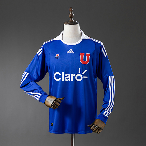 Retrô 2011 Manga longa Universidad de Chile Titular S-XXL共