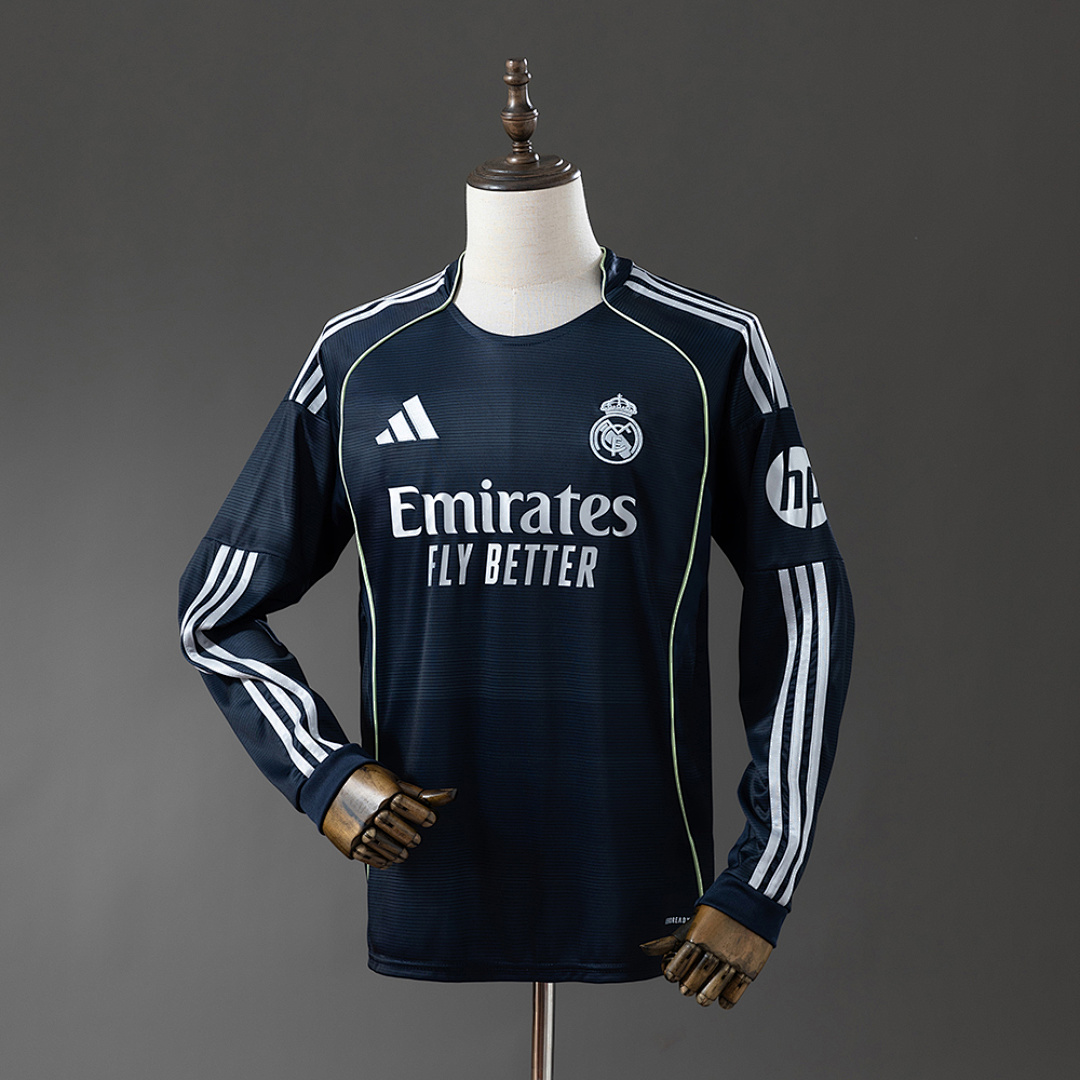 Real Madrid 25/26 Visitante Manga longa Camisa S-4XL, foto 1