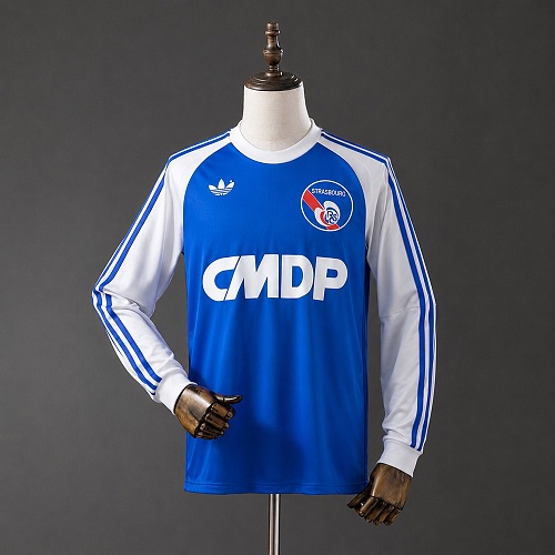 Strasbourg 78/79 Titular Retrô Manga longa Camisa S-XXL