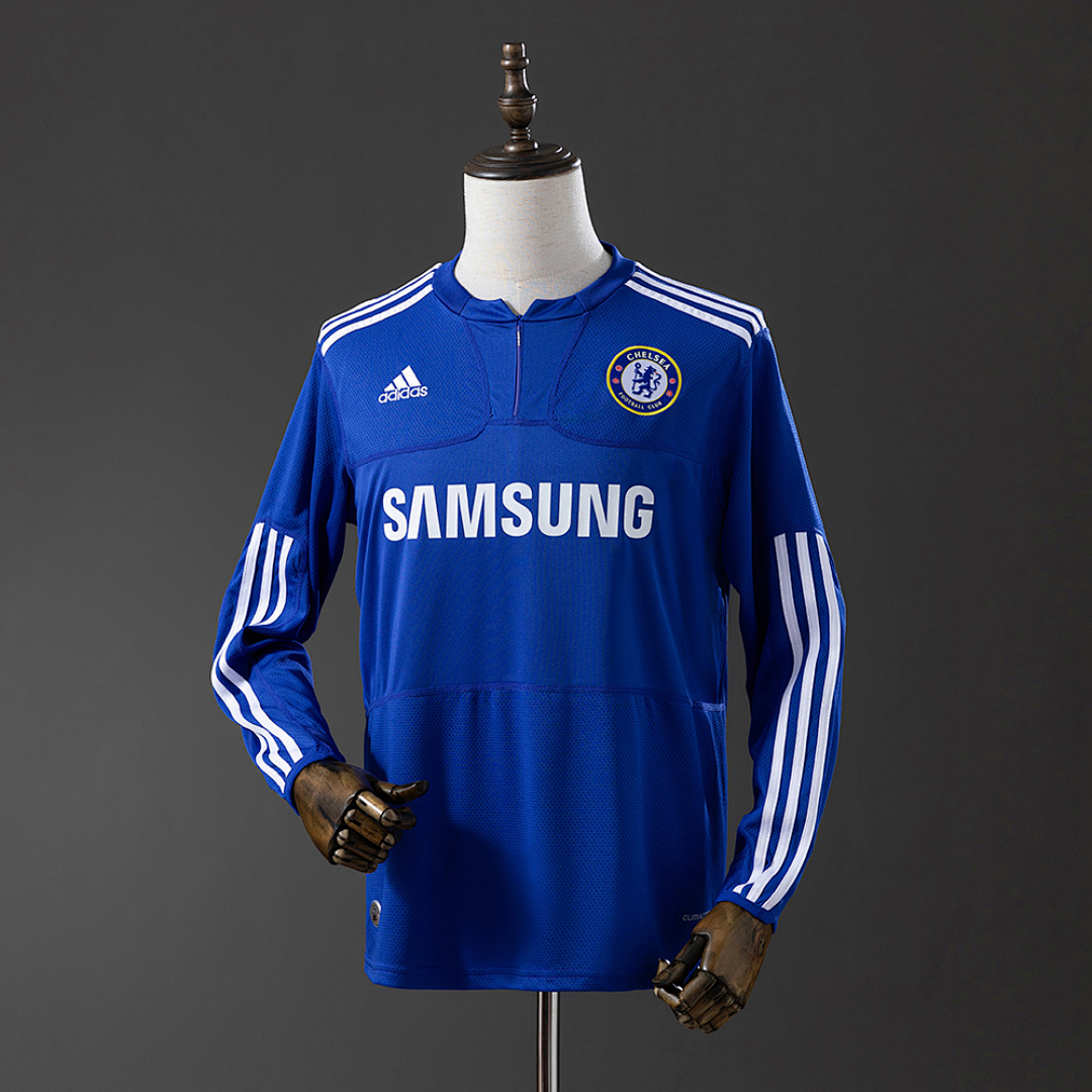 Chelsea 09/10 Titular Manga longa Retrô Camisa S-XXL, foto 1