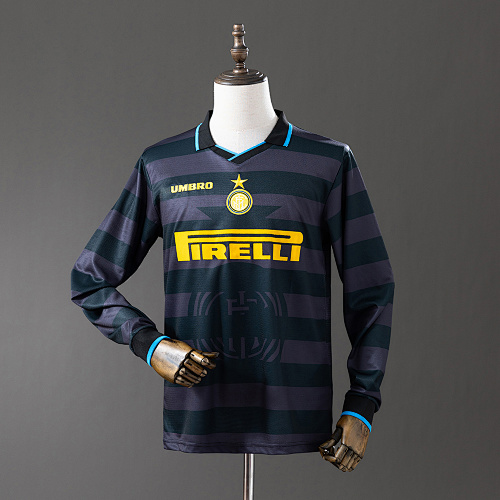 Inter Milan 97/98 Terceira Manga longa Retrô Camisa S-XXL