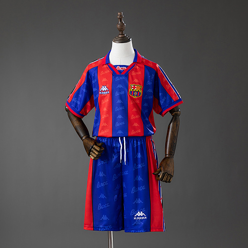 Barcelona 96/97 Titular Retrô Kit infantil Tamanho 16-28