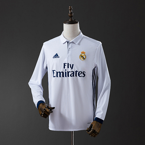 Real Madrid 16/17 Titular Manga longa Retrô Camisa S-XXL