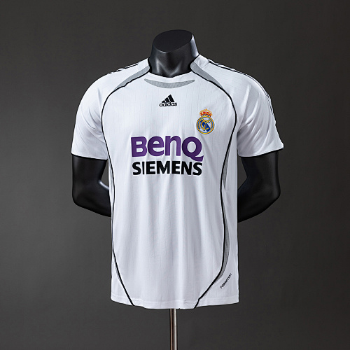 Real Madrid 06/07 Versão jogador Retrô Titular Camisa S-3XL