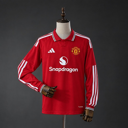 Manchester United 26/27 Titular Manga longa Camisa S-4XL