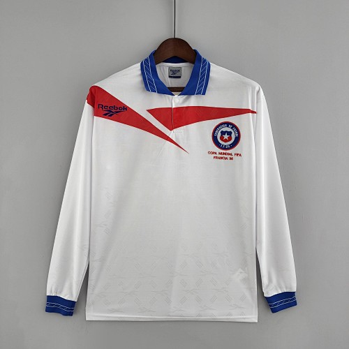 Retrô Manga longa Chile 1998 Visitante S-XXL