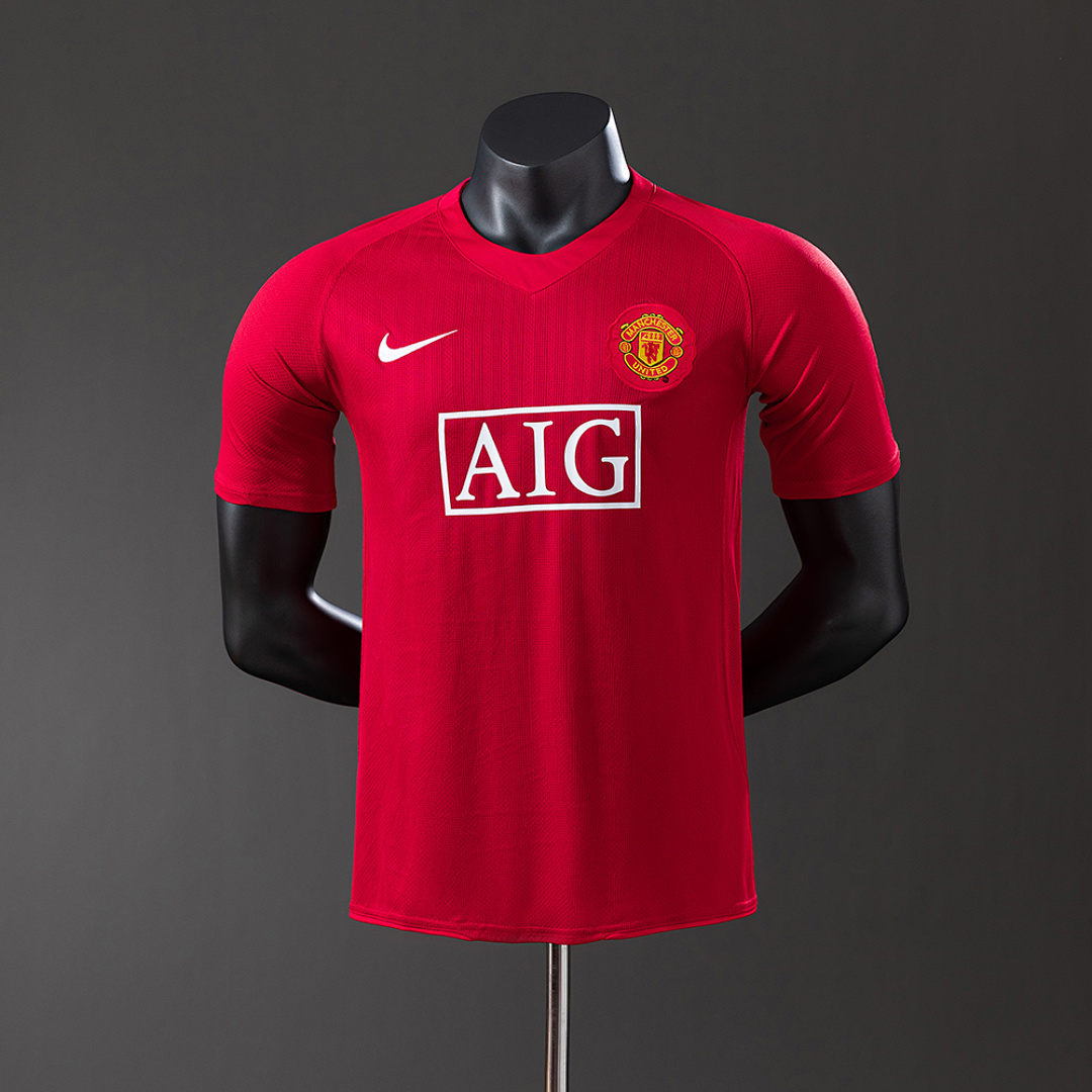 M-U 07/08 Titular Versão jogador Retrô Camisa S-3XL, foto 1
