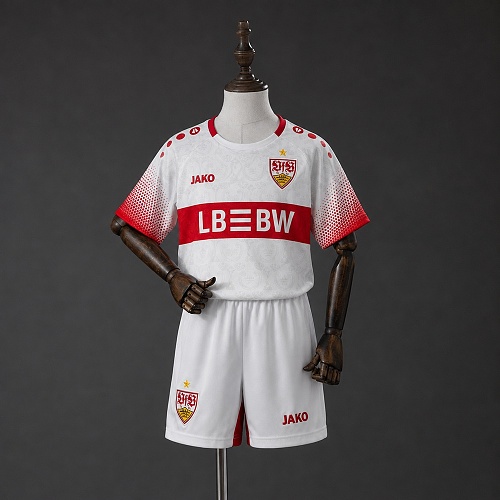 VfB Stuttgart 26/27 Titular Kids Kit Tamanho 16-28