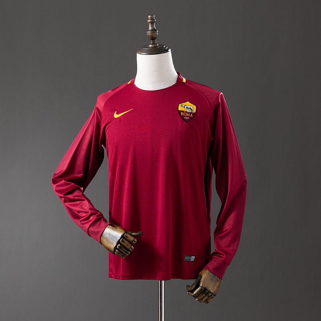 Retrô Manga longa Roma 17/18 Titular S-XXL, foto 1