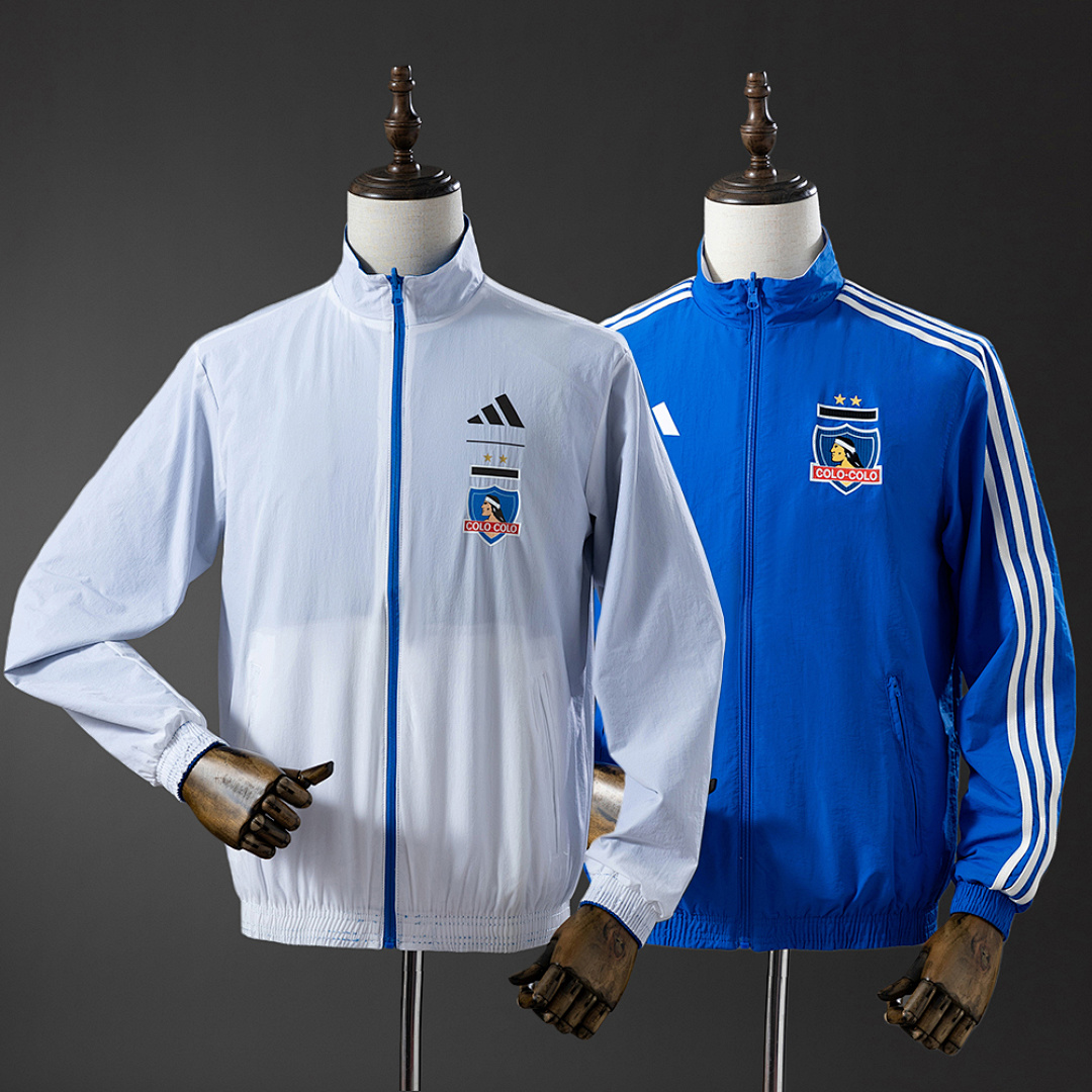 Colo Colo Reversible Jacket Windbreaker - White & Blue S-XXL, foto 1