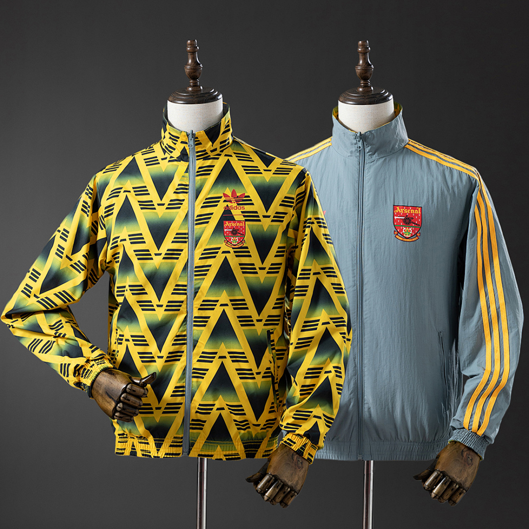 Arsenal Reversible Jacket Windbreaker - Yellow & Grey S-XXL, foto 1
