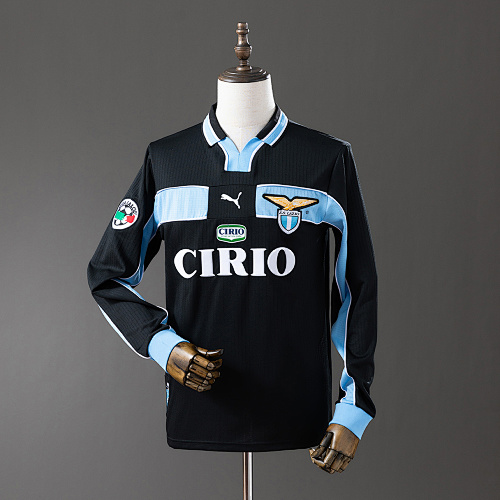 Lazio 98/99 Visitante Manga longa Retrô Camisa S-XXL