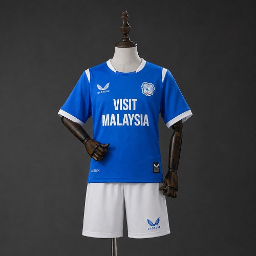 Cardiff City 26/27 Titular Kids Kit Tamanho 16-28