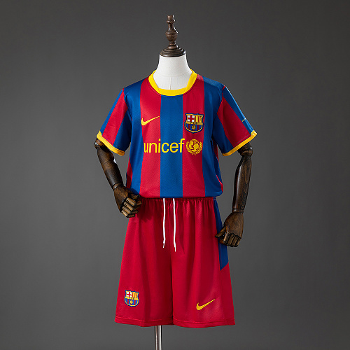 Barcelona 10/11 Titular Retrô Kit infantil Tamanho 16-28