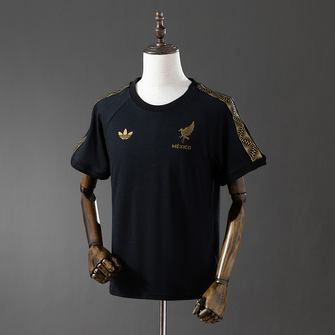 Mexico Gold 3-stripes T-Shirt S-3XL, foto 1