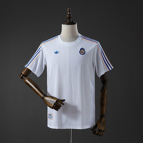 Real Madrid Terrace Icons T-Shirt White Blue S-XXL