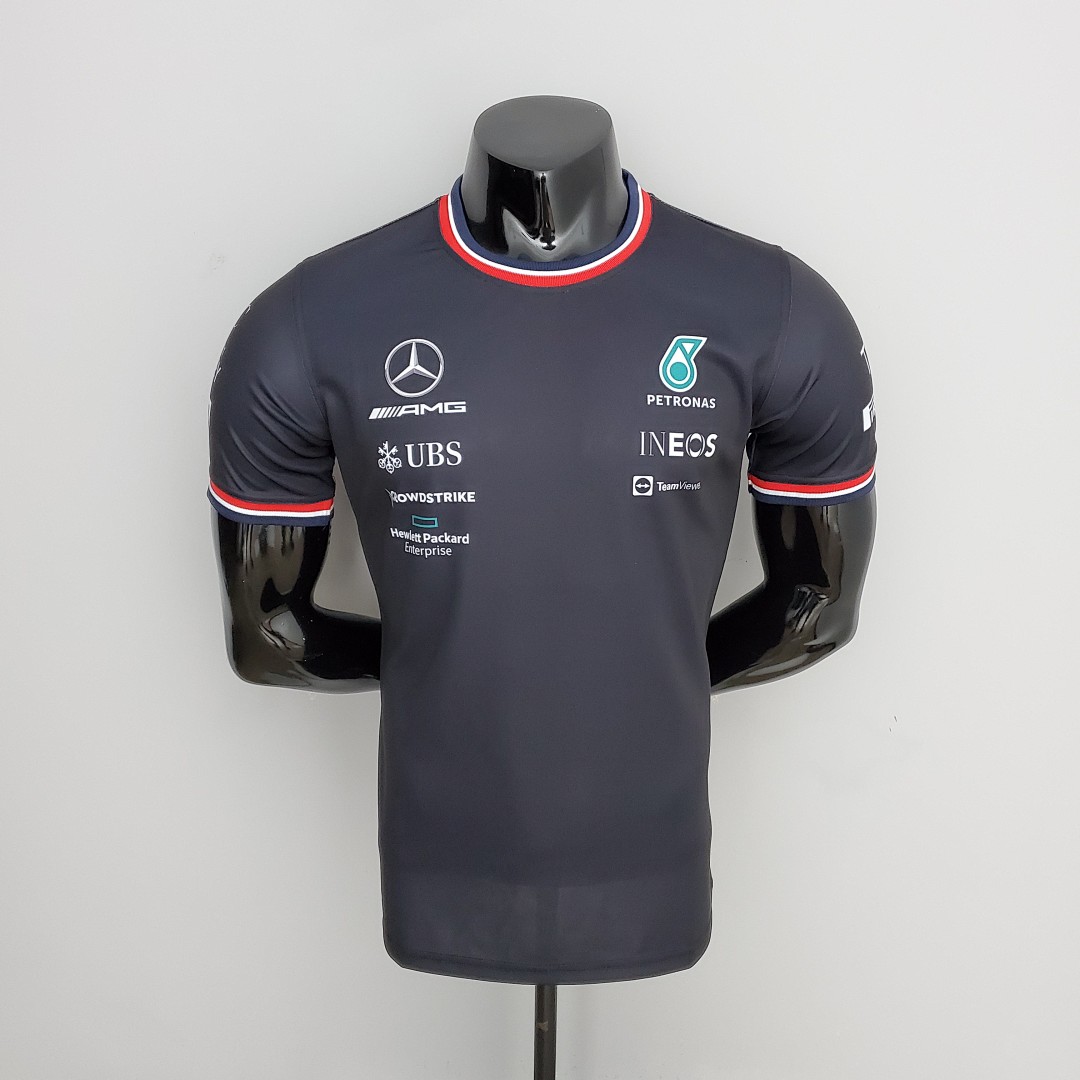 F1 Formula One 2022 Mercedes Black S-5XL, foto 1