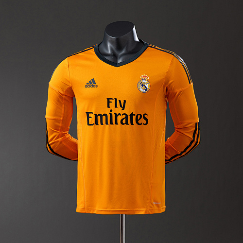 Real Madrid 13/14 Terceira Manga longa Versão jogador Retrô Camisa S-3XL