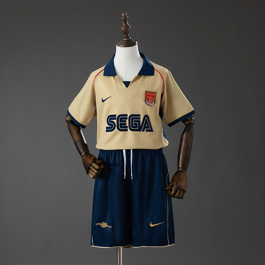 Arsenal 01/02 Visitante Retrô Kit infantil Tamanho 16-28, foto 1