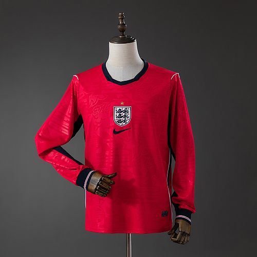 England 2026 Visitante Manga longa Camisa S-3XL