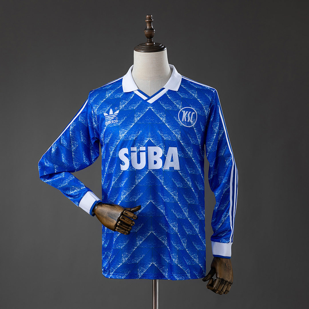 Karlsruher 89/90 Titular Retrô Manga longa Camisa S-XXL, foto 1