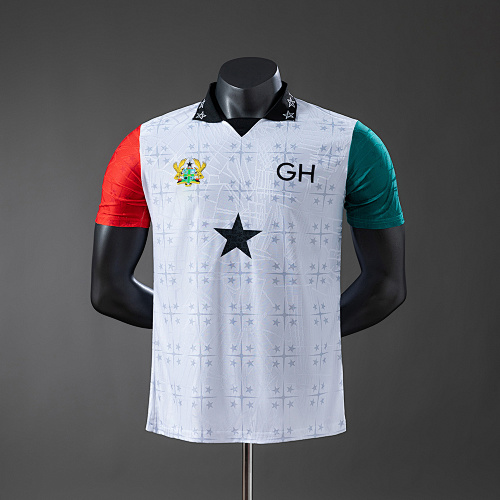 Ghana 2025 Commemorative Edition - White Versão jogador Camisa S-XXL