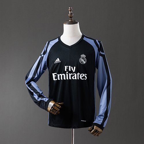 Retrô Manga longa Real Madrid 16/17 Terceira S-XXL