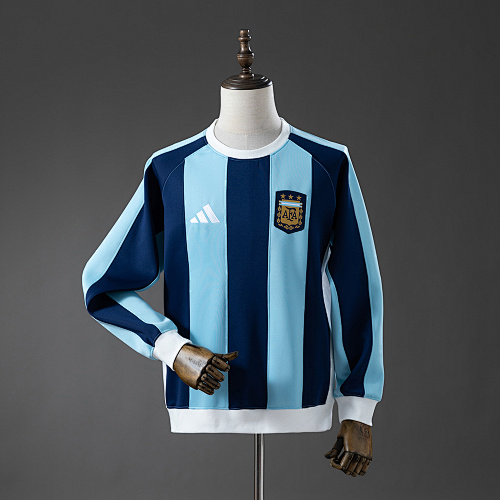 Argentina 25/26 Manga longa Sweatshirt - Dark Blue & Light Blue M-4XL