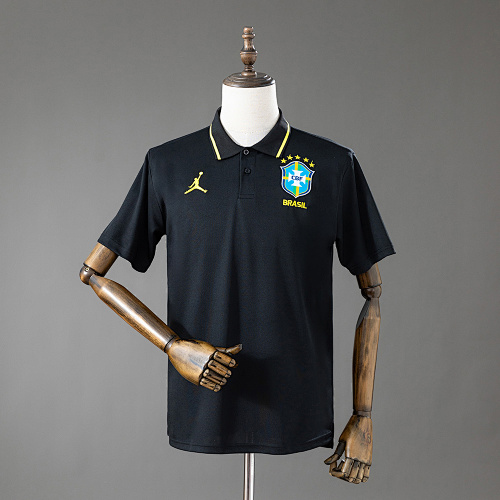 Brazil 2026 Polo Black Camisa S-XXL