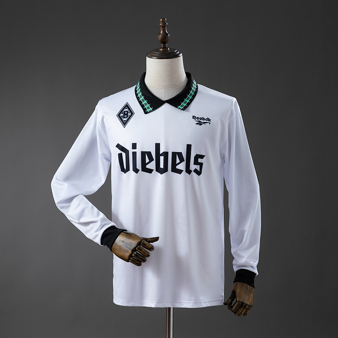 Borussia Monchengladbach 95/96 Titular Manga longa Retrô Camisa S-XXL, foto 1