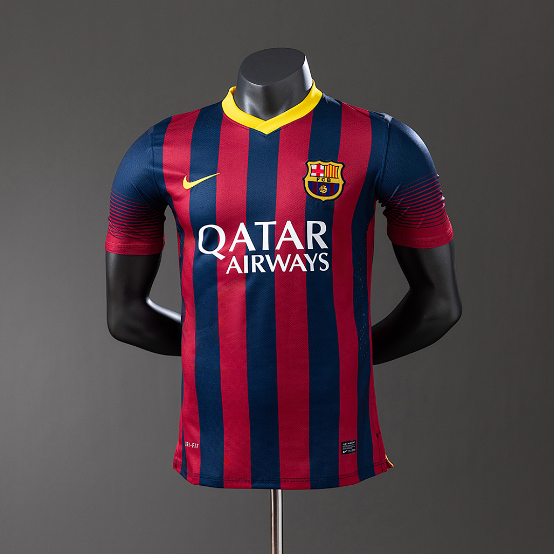 Barcelona 13/14 Titular Versão jogador Retrô Camisa S-3XL, foto 1