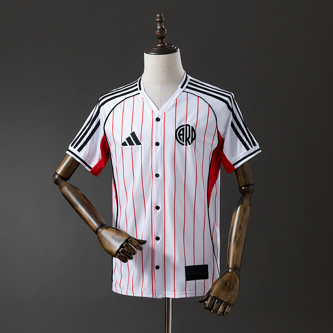 River Plate 25/26 US Pack Full-Button Baseball Camisa White S-XXL, foto 1