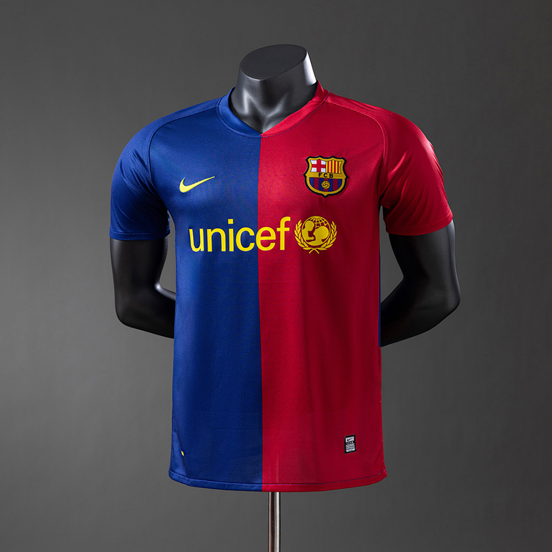 Barcelona 2008/09 Versão jogador Retrô Titular Camisa S-3XL, foto 1